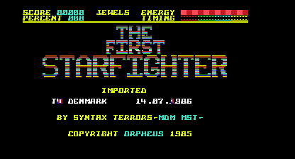 The First Starfighter Title Screen